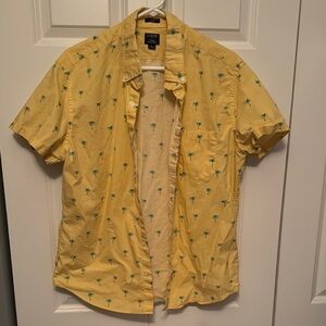 J. Crew Yellow and Green Casual Button Down Shirt